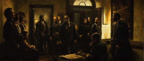 twelve apostle,preachers,contemporary witnesses,orchestra,a meeting,church painting,pentecost,carmelite order,fraternity,the listening,philharmonic orchestra,the conference,men sitting,audience,priesthood,seven citizens of the country,repetition,boardroom,carolers,the stake,Conceptual Art,Oil color,Oil Color 11