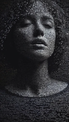 woman sculpture,woman thinking,depressed woman,head woman,image manipulation,virtual identity,jigsaw puzzle,woman's face,woman face,human head,textured background,digital identity,woman of straw,dark art,girl in a long,photomanipulation,echo,stone man,transience,fragmentation,Photography,Artistic Photography,Artistic Photography 11