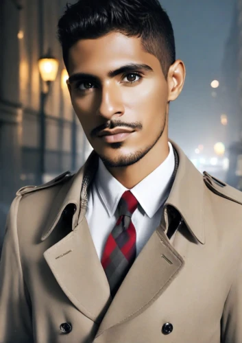 overcoat,black businessman,trench coat,brown sailor,young model istanbul,male model,pakistani boy,abdel rahman,men's suit,businessman,yemeni,inspector,men's wear,men clothes,frock coat,white-collar worker,arab,aristocrat,moustache,image manipulation