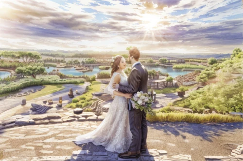 loving couple sunrise,wedding photography,wedding photo,landscape background,wedding couple,romantic scene,silver wedding,fairy tale castle sigmaringen,fantasy picture,romantic portrait,pre-wedding photo shoot,sun bride,wedding invitation,fairytale,world digital painting,wedding frame,proposal,a fairy tale,the ceremony,golden weddings