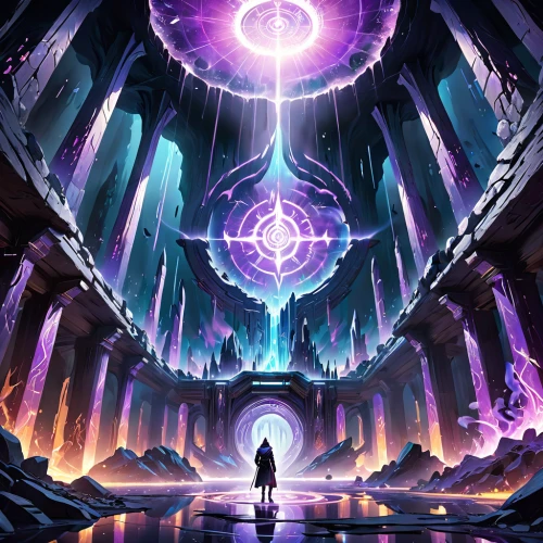 hall of the fallen,metatron's cube,astral traveler,the pillar of light,heaven gate,portal,aura,chamber,ascension,arcanum,portals,cg artwork,beyond,transcendence,electric arc,dimension,arc,enter,auqarium,end-of-admoria,Anime,Anime,General