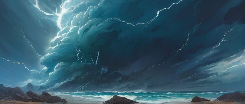 sea storm,thunderstorm,storm,storm clouds,lightning storm,fantasy landscape,northrend,thunderclouds,stormy sea,stormy clouds,nature's wrath,poseidon,the storm of the invasion,stormy sky,storm ray,maelstrom,tidal wave,storm surge,thunderheads,stormy,Conceptual Art,Fantasy,Fantasy 08