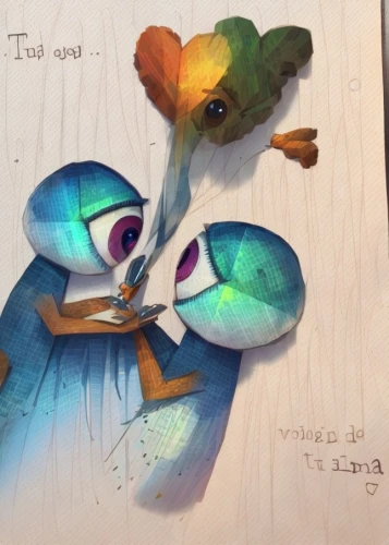 bird painting,tree frogs,lovebird,wallace's flying frog,crying birds,kissing frog,wooden heart,flying seed,flying seeds,luna moth,chalk drawing,flower painting,tree frog,decoration bird,greeting card,on wood,wood heart,love bird,leaf drawing,birds with heart,Common,Common,Cartoon