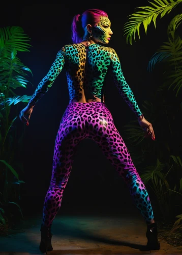 neon body painting,disco,bodypaint,harlequin,bodypainting,photo session in bodysuit,cheetah,prism,prismatic,artistic roller skating,body painting,uv,biomechanically,colorful,patterned,connective back,multi color,neon,multi coloured,futuristic,Photography,Artistic Photography,Artistic Photography 10