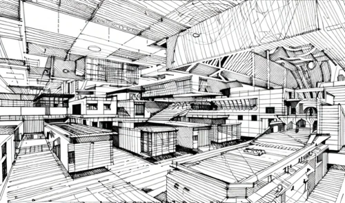 panoramical,escher,wireframe,fractal environment,wireframe graphics,panopticon,fragmentation,geometric ai file,kirrarchitecture,metropolis,virtual landscape,cubic,biomechanical,macroperspective,computer art,isometric,spatial,large space,escher village,spaceship space,Design Sketch,Design Sketch,None