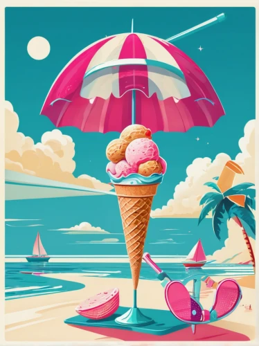 ice cream icons,beach umbrella,summer umbrella,summer beach umbrellas,umbrella beach,parasols,pink ice cream,summer icons,parasol,ice cream cone,ice-cream,ice cream stand,dribbble,ice cream shop,stylized macaron,neon ice cream,cocktail umbrella,pink beach,ice cream,strawberry ice cream,Conceptual Art,Sci-Fi,Sci-Fi 29