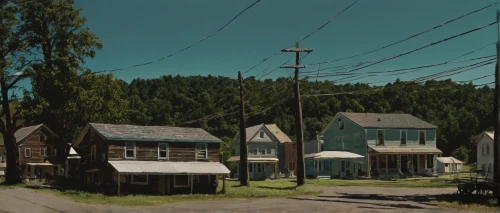 small towns,row of houses,outskirts,wooden houses,houses,rural,suburbs,old houses,telephone poles,cottages,maine,neighborhood,suburb,homes,powerlines,telephone pole,serial houses,motel,street scene,roadside,Conceptual Art,Daily,Daily 08