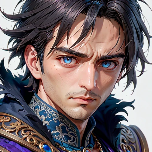 male elf,fantasy portrait,male character,detail shot,hamelin,alexander,peregrine,swordsman,bard,cg artwork,merlin,leo,pupils,musketeer,prince,closeup,yi sun sin,emperor,dragon li,game illustration,Anime,Anime,General