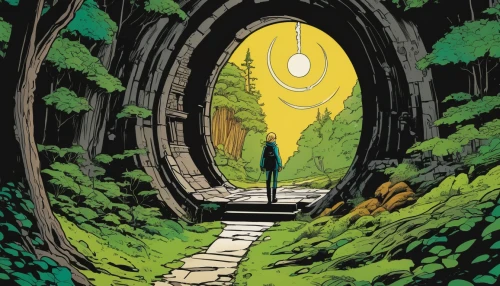 the mystical path,tunnel of plants,hollow way,the path,shirakami-sanchi,pathway,heaven gate,torii tunnel,stargate,portals,plant tunnel,threshold,gateway,tunnel,forest path,road to nowhere,wall tunnel,portal,myst,pilgrimage,Illustration,Vector,Vector 11