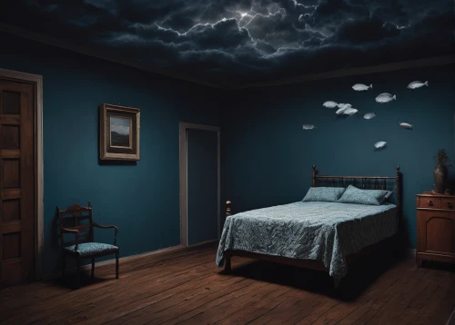 sleeping room,blue room,the little girl's room,abandoned room,a dark room,bad dream,photo manipulation,bedroom,boy's room picture,insomnia,one room,children's bedroom,guest room,guestroom,thunderstorm mood,photoshop manipulation,conceptual photography,photomanipulation,visual effect lighting,blue lamp,Photography,Documentary Photography,Documentary Photography 20