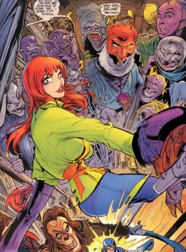 starfire,x-men,xmen,x men,marvel comics,green goblin,comic characters,firestar,red hood,teenage mutant ninja turtles,color table,15,comic book bubble,14,gargoyles,background image,9,devilwood,red lantern,crowded