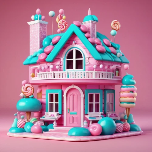 gingerbread house,sugar house,doll house,the gingerbread house,crispy house,whipped cream castle,doll kitchen,fairy house,gingerbread houses,playhouse,lego pastel,dollhouse,children's playhouse,little house,dolls houses,cake shop,ice cream shop,pâtisserie,stylized macaron,gingerbread break,Unique,3D,3D Character