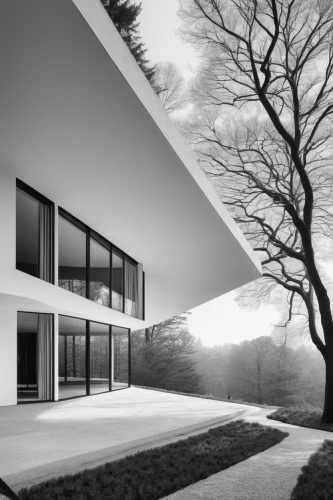 dunes house,modern architecture,daylighting,modern house,archidaily,frame house,residential house,cubic house,glass facade,window film,folding roof,kirrarchitecture,cube house,architectural,architecture,contemporary,aileron,gray-scale,mid century house,timber house,Illustration,Black and White,Black and White 09