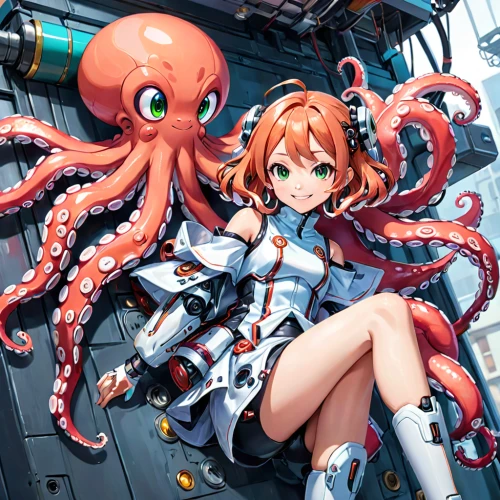 cephalopods,octopus,cephalopod,octopus tentacles,fun octopus,calamari,nautilus,tentacle,tentacles,medusa,heavy cruiser,umiuchiwa,squid game,sea scouts,kraken,giant squid,pink octopus,giant pacific octopus,medusa gorgon,cnidaria,Anime,Anime,General
