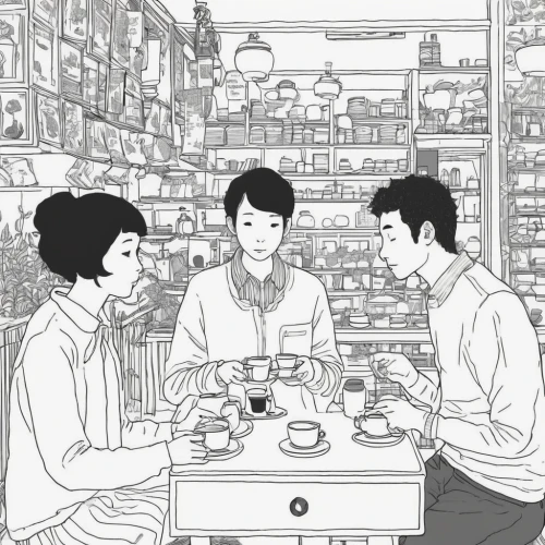 coffee tea illustration,watercolor tea shop,kitchen shop,convenience store,junshan yinzhen,japanese tea,pharmacy,korean cuisine,korean royal court cuisine,korean drama,brandy shop,the coffee shop,shopkeeper,korean culture,soap shop,chinese tea,shirakami-sanchi,coffe-shop,food line art,grocer,Illustration,Vector,Vector 10