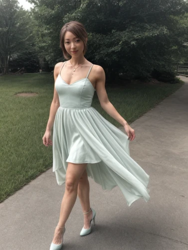 strapless dress,a girl in a dress,girl in a long dress,girl in white dress,nice dress,phuquy,party dress,bridesmaid,cocktail dress,quinceañera,white dress,green dress,twirling,dress,asian girl,bridal party dress,asian woman,blue dress,short dress,vintage asian