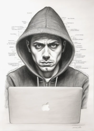 anonymous hacker,cyber crime,cybercrime,hacker,hacking,it security,cyber security,information security,man with a computer,robber,cybersecurity,ransomware,computer security,vector illustration,dark web,burglar,darknet,data retention,vector image,macbook pro,Illustration,Black and White,Black and White 35