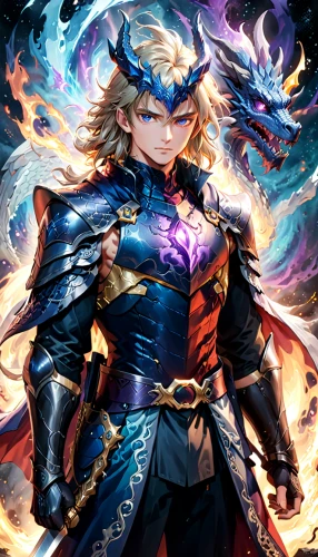 merlin,fire background,alibaba,leo,flame spirit,cg artwork,zodiac sign leo,dragon li,dragon slayer,fire master,portrait background,vane,alexander,bonifacio,masquerade,joshua,dragon fire,odin,fire artist,celestial event,Anime,Anime,General