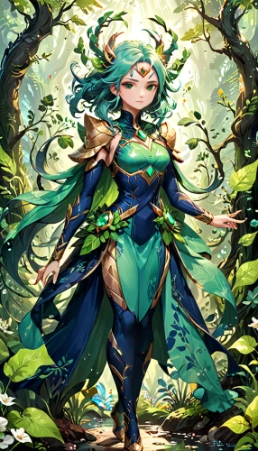 dryad,fae,background ivy,tilia,gaia,druid,faerie,mother earth,flora,rusalka,emerald,forest clover,lilly of the valley,forest background,monsoon banner,medusa gorgon,medusa,spring leaf background,the enchantress,goddess of justice,Anime,Anime,General