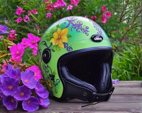 motorcycle helmet,bicycle helmet,climbing helmet,sport climbing helmet,helmet,safety helmet,cricket helmet,sport climbing helmets,ski helmet,helmets,welding helmet,floral bike,climbing helmets,equestrian helmet,construction helmet,motorcycle fairing,retro flowers,hand painted,green icecream skull,colorful floral,Illustration,Realistic Fantasy,Realistic Fantasy 30