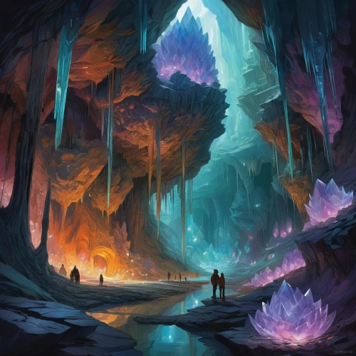 ice cave,glacier cave,fantasy landscape,the blue caves,blue caves,ice castle,blue cave,guards of the canyon,cave,lava cave,ice landscape,fantasy picture,sea caves,fallen giants valley,cave tour,chasm,crevasse,ice planet,fantasy art,cave on the water,Conceptual Art,Fantasy,Fantasy 18