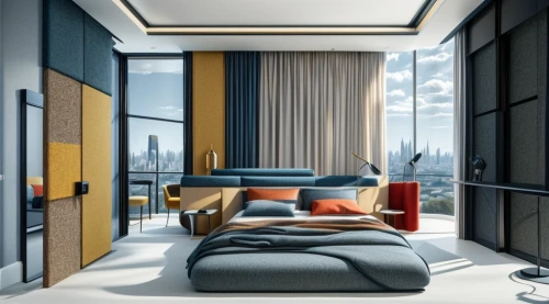 modern room,sky apartment,interior modern design,room divider,modern decor,interior design,contemporary decor,livingroom,great room,guest room,sleeping room,penthouse apartment,an apartment,apartment lounge,interiors,3d rendering,bedroom,modern living room,shared apartment,interior decoration