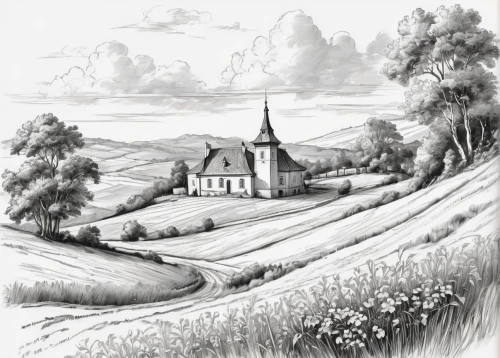 farm landscape,church painting,rural landscape,parish,agricultural,farm background,village scene,farm,farms,churches,st john's,farmhouse,farmlands,landscape,home landscape,bethel,mirepoix,crosshatch,vegetables landscape,farmland,Art,Classical Oil Painting,Classical Oil Painting 01