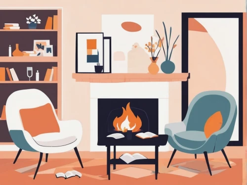 fireplace,hygge,livingroom,frame illustration,airbnb logo,airbnb icon,mid century modern,fire place,living room,mid century,fireplaces,apartment lounge,shared apartment,sitting room,home interior,interiors,apartment,frame border illustration,an apartment,fire in fireplace,Illustration,Vector,Vector 01