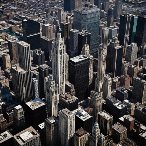 willis tower,tall buildings,chrysler building,sears tower,chicago skyline,city blocks,chicago,metropolis,financial district,midtown,skyscapers,city scape,big city,skyscrapers,aerial landscape,3d rendering,cities,high rises,black city,skyline,Photography,Documentary Photography,Documentary Photography 12