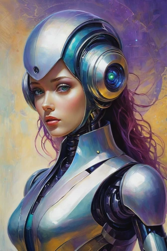 sci fiction illustration,cybernetics,cyborg,andromeda,scifi,head woman,sci fi,aquanaut,humanoid,spacesuit,robotic,ai,robot icon,artificial intelligence,cyberpunk,cg artwork,sci-fi,sci - fi,droid,eve,Illustration,Realistic Fantasy,Realistic Fantasy 30