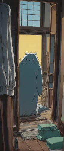 my neighbor totoro,studio ghibli,disney baymax,baymax,japanese-style room,blob,garp fish,tatami,ice bear,boy's room picture,atmosphere,room,protect,wooser,ryokan,one-room,aikido,sōjutsu,blue room,open door,Illustration,Japanese style,Japanese Style 14