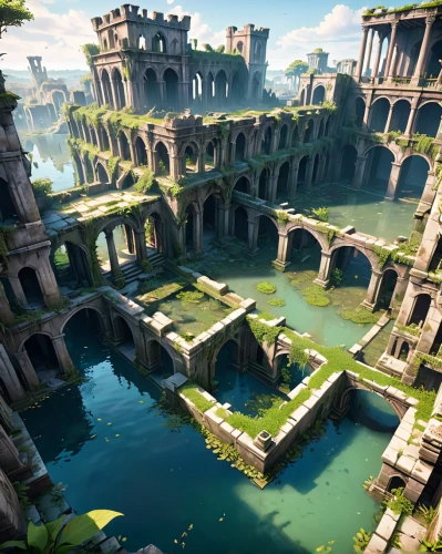 ancient city,ruins,the ruins of the,ancient buildings,water castle,ruin,the ancient world,the ruins of the palace,atlantis,castle ruins,city moat,help great bath ruins,moat,roman ruins,coliseum,ancient roman architecture,coliseo,artificial island,ruined castle,artemis temple,Anime,Anime,General