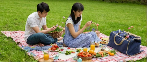 picnic,picnic basket,girl and boy outdoor,family picnic,picnic boat,garden swing,in the park,outdoor activity,japanese culture,meadow play,garden bench,outdoor bench,picnic table,outdoor table,japanese items,in the summer,in the early summer,outdoors,on the grass,park akanda,Illustration,Retro,Retro 23