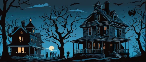 witch house,witch's house,halloween illustration,the haunted house,haunted house,houses clipart,halloween poster,house silhouette,halloween background,halloween scene,halloween and horror,halloween vector character,halloween wallpaper,halloween ghosts,creepy house,house in the forest,lonely house,halloween icons,houses silhouette,haunted,Illustration,American Style,American Style 09