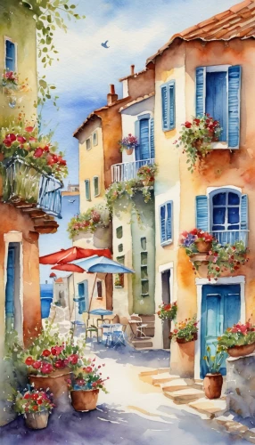 watercolor shops,provence,watercolor,watercolor cafe,watercolor painting,watercolor background,italian painter,watercolor pencils,watercolor paris,watercolor paint,france,watercolors,watercolor tea shop,south france,watercolor wine,provencal life,watercolour,watercolor paris balcony,french digital background,tuscan,Illustration,Paper based,Paper Based 24