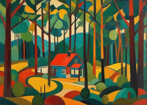 house in the forest,home landscape,forest landscape,cottage,summer cottage,house painting,olle gill,david bates,holiday home,cottages,rural landscape,carol colman,little house,house in mountains,church painting,forest ground,summer house,autumn landscape,country cottage,mountain hut,Art,Artistic Painting,Artistic Painting 35