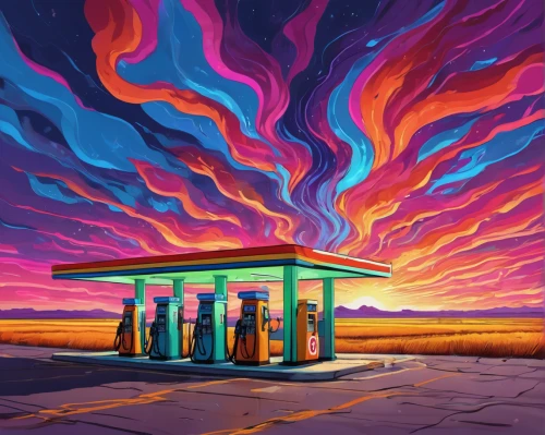 gas-station,electric gas station,gas station,e-gas station,petrol pump,truck stop,gas pump,psychedelic art,filling station,temples,convenience store,jukebox,carousel,energy field,nothern lights,busstop,pillars,bus stop,psychedelic,cosmos,Conceptual Art,Daily,Daily 24