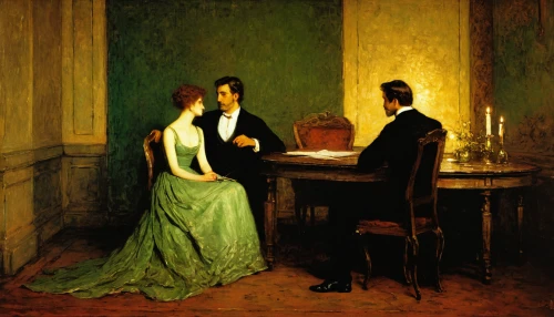 courtship,young couple,man and wife,the ball,conversation,partiture,engagement,crème de menthe,serenade,dispute,the listening,as a couple,la violetta,romantic scene,consulting room,concerto for piano,kristbaum ball,evening dress,the gramophone,man and woman,Art,Classical Oil Painting,Classical Oil Painting 44