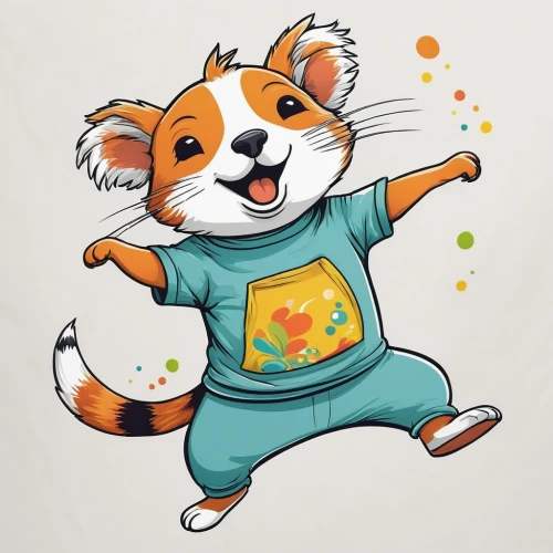 red panda,firefox,child fox,mozilla,conker,squirell,kids illustration,mascot,hamster,little fox,ferret,musical rodent,growth icon,browser,ring-tailed,cartoon cat,cute cartoon character,marmalade,mustelid,the mascot,Illustration,Paper based,Paper Based 10