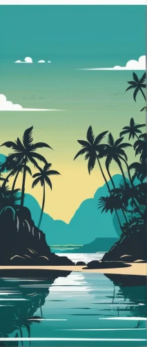 palm tree vector,kerala,travel poster,tropics,fiji,kauai,background vector,seychelles,beach landscape,tropical beach,oahu,tropical sea,palmtrees,tahiti,kohphangan,jamaica,honolulu,pacific,an island far away landscape,polynesia,Illustration,Vector,Vector 01
