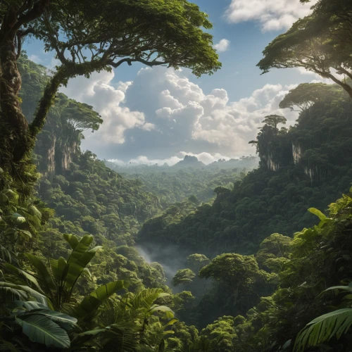 rainforest,tropical and subtropical coniferous forests,madagascar,rain forest,tropical jungle,jungle,the forests,cameroon,forests,green forest,tropics,greenforest,an island far away landscape,borneo,green congo,africa,valdivian temperate rain forest,treetops,tree tops,full hd wallpaper,Photography,General,Natural
