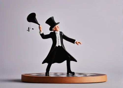 conductor,miniature figure,3d figure,miniature figures,model train figure,figurine,vax figure,game figure,conducting,town crier,play figures,advertising figure,fiddler,majorette (dancer),violin player,hat stand,plug-in figures,statuette,string puppet,decorative nutcracker,Illustration,Black and White,Black and White 26