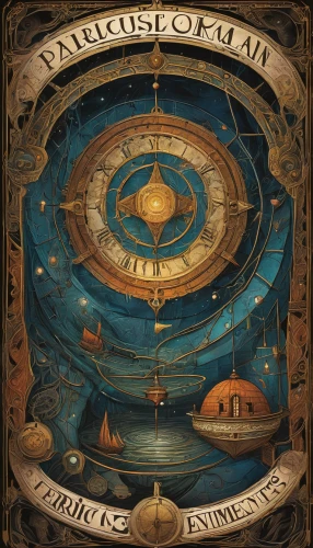 harmonia macrocosmica,panopticon,planisphere,maelstrom,cd cover,ophiuchus,parabolic mirror,star chart,copernican world system,geocentric,baron munchausen,arcanum,waterglobe,treasure map,galleon,signs of the zodiac,wind rose,glass signs of the zodiac,astrology,archimedes,Illustration,Abstract Fantasy,Abstract Fantasy 09