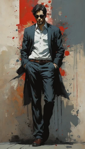 kingpin,godfather,mafia,man on a bench,mobster,white-collar worker,italian painter,businessman,ceo,boss,che,al capone,joker,black businessman,gentleman icons,rorschach,smoking man,carmine,greek,a black man on a suit,Illustration,Paper based,Paper Based 05