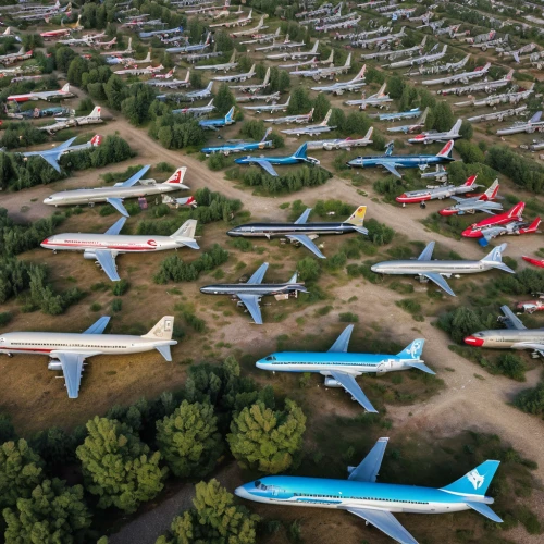 rows of planes,french military graveyard,parked boat planes,model aircraft,airplanes,airlines,planes,air transportation,concert flights,air traffic,elves flight,formation flight,china southern airlines,air transport,air racing,supersonic aircraft,flugshow,toy airplane,aviation,car cemetery,Photography,General,Natural