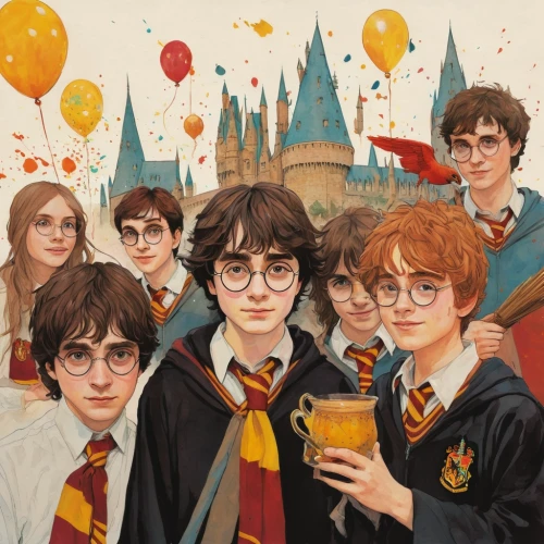 hogwarts,harry potter,potter,50 years,harry,cd cover,magic book,book cover,25 years,colour pencils,cover,party banner,banner,happy birthday banner,wizards,coloured pencils,20 years,the books,color pencils,personages,Illustration,Paper based,Paper Based 19