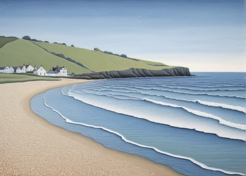 runswick bay,dorset,chesil beach,beach landscape,chalk cliff,gower,beach huts,jurassic coast,coastal landscape,sceleton coast,devon,sussex,seaside country,saltburn,carbis bay,saltburn by the sea,seaside view,durdle door,robin hood's bay,cromer,Illustration,Realistic Fantasy,Realistic Fantasy 11