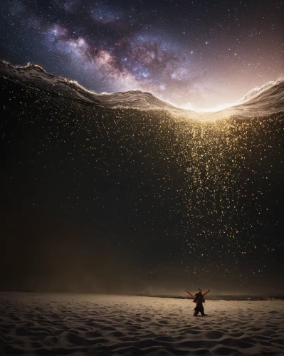 infinite snow,the universe,the milky way,universe,space art,lost in space,starfield,milky way,milkyway,astronomy,photo manipulation,exoplanet,falling stars,astronomer,ice planet,outer space,the night sky,starscape,snow landscape,snowfield,Photography,Documentary Photography,Documentary Photography 17