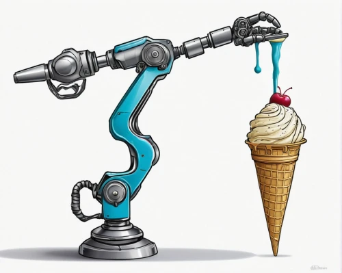industrial robot,ice cream maker,automation,ice-cream,whipped ice cream,frozen dessert,simple machine,robotic,machines,industry 4,robotics,internal-combustion engine,joystick,automated,game joystick,alternative energy,kitchen mixer,machine learning,drilling machine,invention,Illustration,Paper based,Paper Based 28