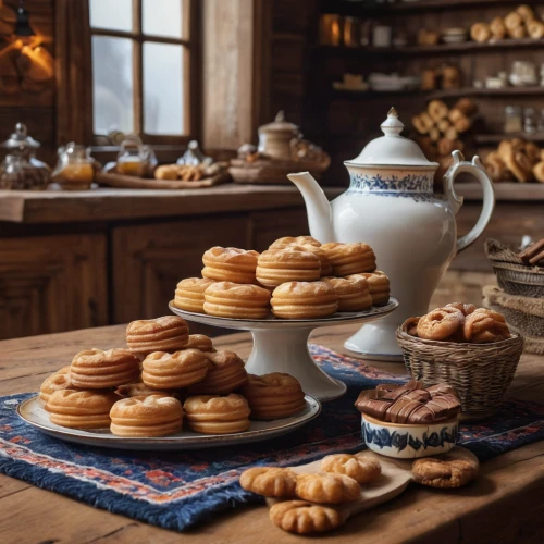 pastries,sweet pastries,lebkuchen,sufganiyah,cream puffs,french confectionery,florentine biscuit,sfogliatelle,fika,viennese cuisine,bakery products,pączki,aniseed biscuits,bakery,choux pastry,afternoon tea,almond biscuit,vintage china,pâtisserie,amaretti di saronno,Photography,General,Natural